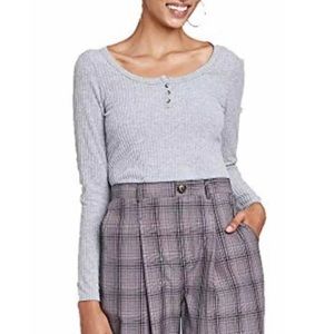 Wild Fable Gray Knit Crop Top